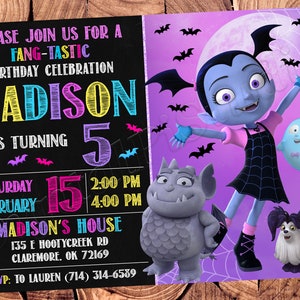 Vampirina Einladung Vampirina Geburtstagseinladung Vampirina Party Vampirina lädt Vampirina ein druckbare Vampirina digitale Vampirina Karte