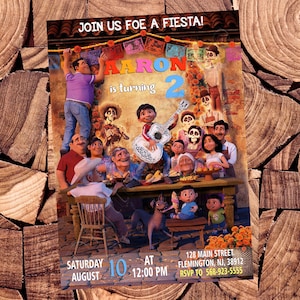 Invitación Coco Invitación Fiesta Coco Invitación Cumpleaños Coco Fiesta Cumpleaños Coco Archivo Digital Coco Tarjeta Coco