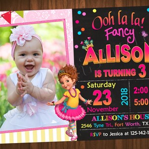 Convite Fancy Nancy Convite de Aniversário Fancy Nancy Festa Fancy Nancy Convite Fancy Aniversário Festa Fancy