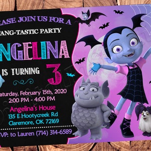 Vampirina Einladung Vampirina Geburtstagseinladung Vampirina Party Vampirina lädt Vampirina ein druckbare Vampirina digitale Vampirina Karte