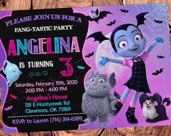 Vampirina Invitation Vampirina Birthday Invitation Vampirina Party Vampirina Invites Vampirina Printable Vampirina Digital Vampirina Card