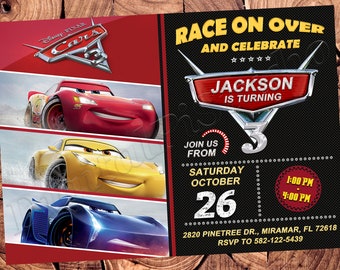 Cars Invitation Cars Birthday Invitation Cars Party Cars Invite Cars Invites Cars Digital Printable Card