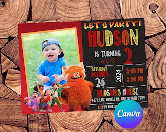 Turning Red Invitation Turning Red Birthday Invitation Turning Red Party Turning Red Editable Invitation Turning Red Digital Card