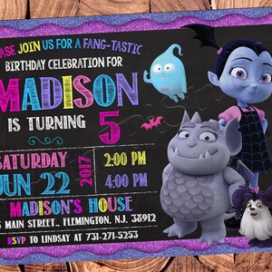 Vampirina Einladung Vampirina Geburtstagseinladung Vampirina Party Vampirina lädt Vampirina ein druckbare Vampirina digitale Vampirina Karte