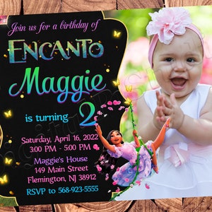 Encanto-Einladung Encanto-Geburtstags-Encanto-Party Encanto einladen Encanto lädt Encanto-Karte ein Encanto druckbares Encanto digital