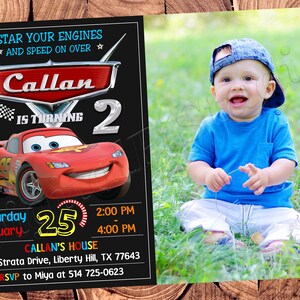 Autos-Einladung Autos-Geburtstags-Einladung Autos-Party-Autos einladen Autos einlädt Autos-digital druckbare Karte