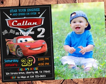 Cars Invitation Cars Birthday Invitation Cars Party Cars Invite Cars Invites Cars Digital Printable Card