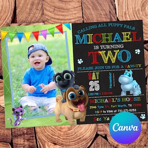 Puppy Dog Pals Invitation Puppy Dog Pals Birthday Invitation Puppy Dog Pals Party Puppy Dog Pals Editable Invitation Digital Printable File
