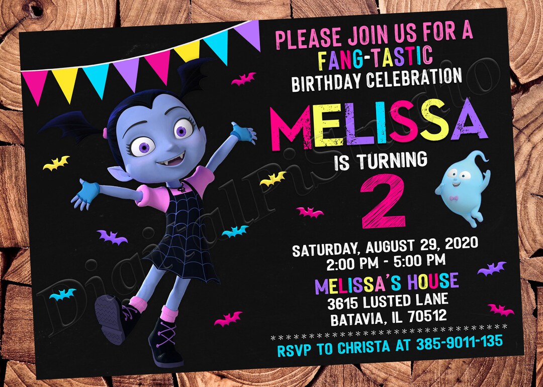 Vampirina Invitation Vampirina Birthday Invitation Vampirina Party Vampirina Invites Vampirina
