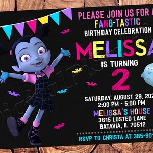 Invito Vampirina Invito Compleanno Vampirina Festa Vampirina Inviti Vampirina Stampabile Vampirina Digitale Biglietto Vampirina