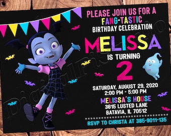 Vampirina Invitation Vampirina Birthday Invitation Vampirina Party Vampirina Invites Vampirina Printable Vampirina Digital Vampirina Card
