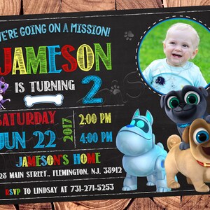 Puppy Dog Pals Invitation Puppy Dog Pals Birthday Invitation Puppy Dog Pals Party Puppy Dog Invitation Puppy Dog Birthday Puppy Dog Party