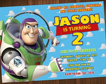 Toy Story Invitation Toy Story Birthday Invitation Toy Story Party Toy Story Digital Toy Story Card Printable File