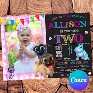Puppy Dog Pals Invitation Puppy Dog Pals Birthday Invitation Puppy Dog Pals Party Puppy Dog Pals Editable Invitation Digital Printable File
