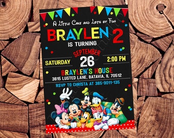 Mickey Mouse Clubhouse Invitation Mickey Mouse Invitation Mickey Mouse Clubhouse Birthday Mickey Mouse Birthday Mickey Mouse Clubhouse Party
