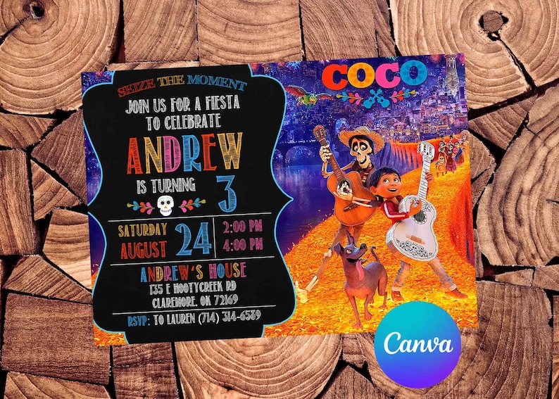 Coco Invitation Coco Birthday Invitation Fiesta Invitation Coco Party ...