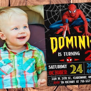 スパイダーマン招待状 スパイダーマン誕生日パーティー スパイダーマンパーティー スパイダーマン招待 スパイダーマンデジタルスパイダーマンカード
