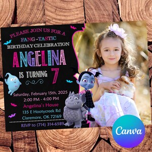 Vampirina Invitation Vampirina Birthday Invitation Vampirina Party Vampirina Invites Vampirina Editable Invitation Digital Printable File