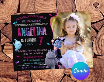 Vampirina Invitation Vampirina Birthday Invitation Vampirina Party Vampirina Invites Vampirina Editable Invitation Digital Printable File