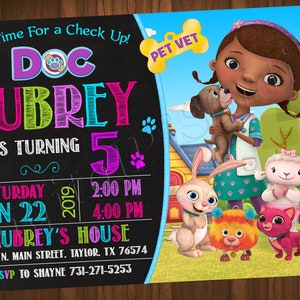 Doc McStuffins Invitation Doc McStuffins Birthday Invitation Doc McStuffins Party Doc McStuffins Invite Doc McStuffins Digital