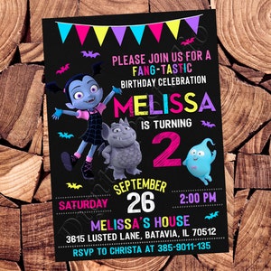 Vampirina Invitation Vampirina Birthday Invitation Vampirina Party Vampirina Invites Vampirina Printable Vampirina Digital Vampirina Card