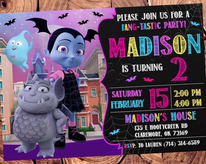 Vampirina Invitation Vampirina Birthday Invitation Vampirina Party ...