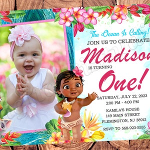 Baby Moana einladen Baby Moana Geburtstagseinladung Baby Moana Party Baby Moana einladen Baby Moana einlädt
