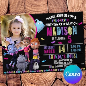 Vampirina Invitation Vampirina Birthday Invitation Vampirina Party Vampirina Invites Vampirina Editable Invitation Digital Printable File