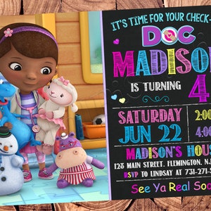 Doc McStuffins Invitation Doc McStuffins Birthday Invitation Doc McStuffins Party Doc McStuffins Invite Doc McStuffins Digital