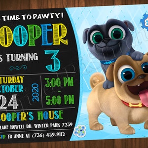 Puppy Dog Pals Invitation Puppy Dog Pals Birthday Invitation Puppy Dog Pals Party Puppy Dog Invitation Puppy Dog Birthday Puppy Dog Party