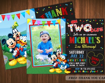 Oh Twodles Invitation Mickey Mouse Clubhouse Invitation Mickey Mouse Invitation Oh Twodles Birthday Mickey Mouse Clubhouse Birthday