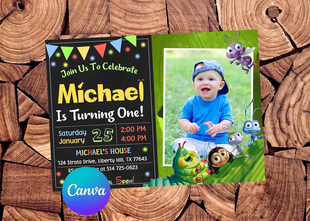 A Bug's Life Invitation A Bugs Life Birthday Invitation A Bugs Life ...