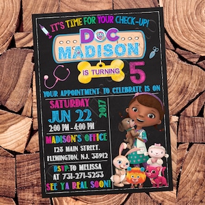 Doc McStuffins Einladung Doc McStuffins Einladung Doc McStuffins Geburtstagseinladung Doc McStuffins Party Doc McStuffins Invite Doc McStuffins Digital
