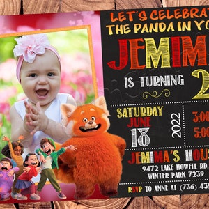 Turning Red Einladung Turning Red Geburtstag Turning Red Party Turning Red Invite Turning Red Invites Turning Red Card Turning Red Printable
