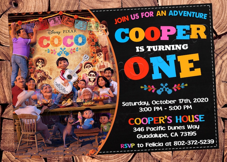 Coco Invitation Coco Fiesta Invitation Coco Birthday Invitation Coco ...