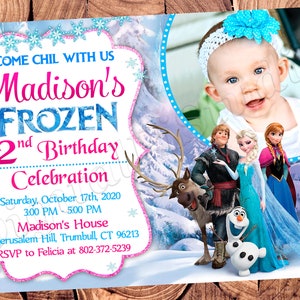 Invitación de Frozen Invitación de cumpleaños de Frozen Invitación de fiesta de Frozen Invitaciones de Frozen Archivo imprimible digital de Frozen