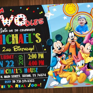 Oh Twodles Invitation Mickey Mouse Clubhouse Invitation Mickey Mouse Invitation Oh Twodles Birthday Mickey Mouse Clubhouse Birthday