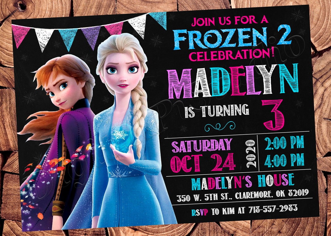 Frozen Invitation Frozen 2 Invitation Frozen 2 Birthday Invitation