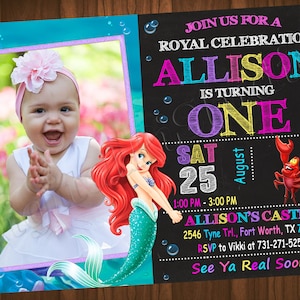 Little Mermaid Invitation Ariel Invitation Little Mermaid Birthday Invitation Princess Invitation Ariel Birthday Ariel Party Digital File