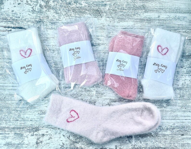PERSONALISED Fluffy Socks/winter Socks / Sleeping Socks/gift for Her