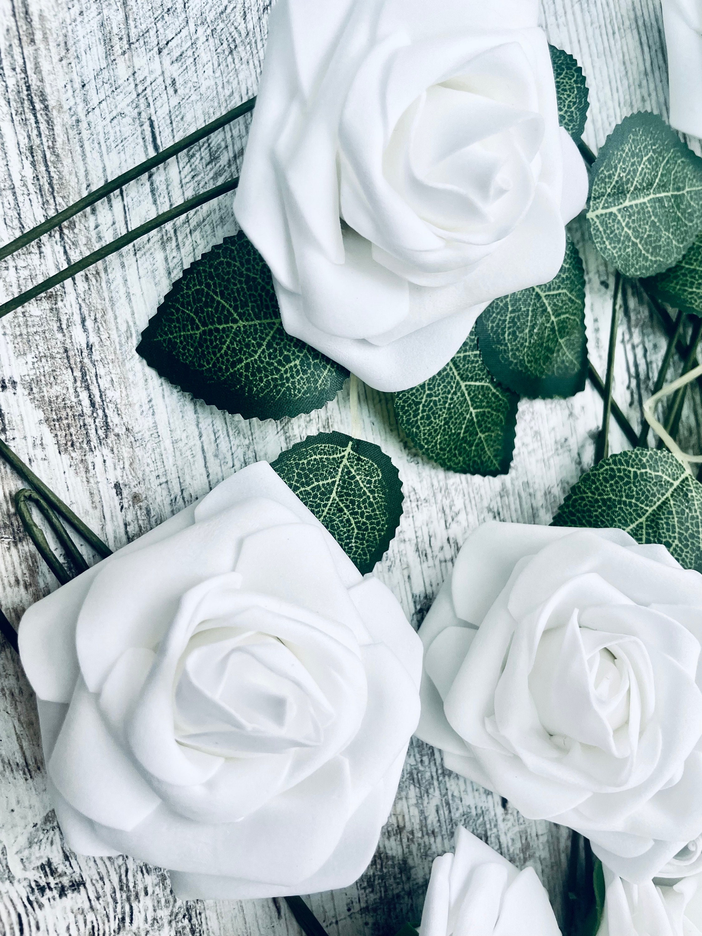 25 Pezzi Fiori Artificiali Che Sembrano Veri In Schiuma E Rose With Stems For Diy Wedding Bouquets Bridal Shower Centerpieces Party Decorations For Wedding Party P 37984002 - Foto 3