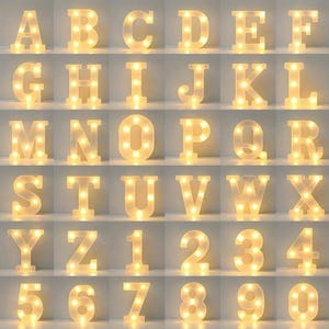 Letras LED, números LED, letras iluminadas en 3D, números iluminados en 3D, letreros iluminados con números, letras de propuesta, letreros de boda, decoración de bodas, cumpleaños