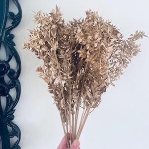 ゴールドプリザーブドラスカスステム：ケーキ＆テーブルデコレーション（45cm）