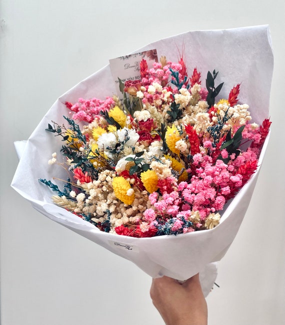 Scented Dried Flower Bouquet: Colorful Bella Arrangement - Etsy Scented Dried Flower Bouquet: Colorful Bella Arrangement - Etsy