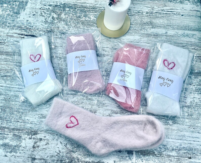 PERSONALISED Fluffy Socks/winter Socks / Sleeping Socks/gift for Her