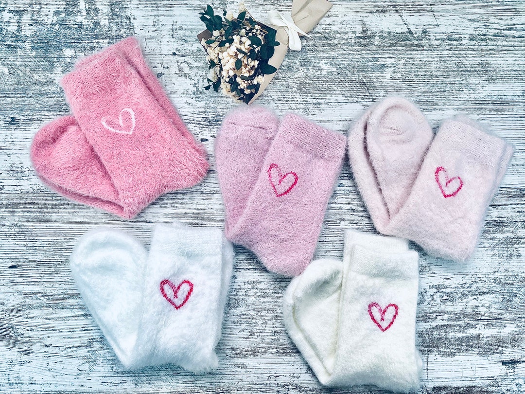 PERSONALISED Fluffy Socks/winter Socks / Sleeping Socks/gift for Her