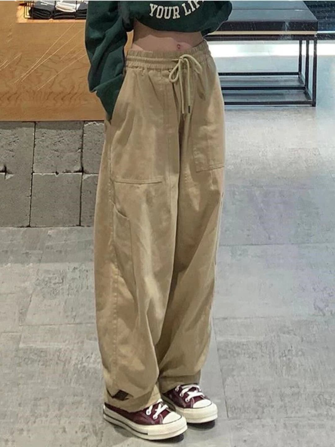 Vintage Cargo Pants Women Harajuku Baggy Hip Hop Trousers Loose Casual  Korean Fashion High Waist Pants Female Streetwear -  Canada