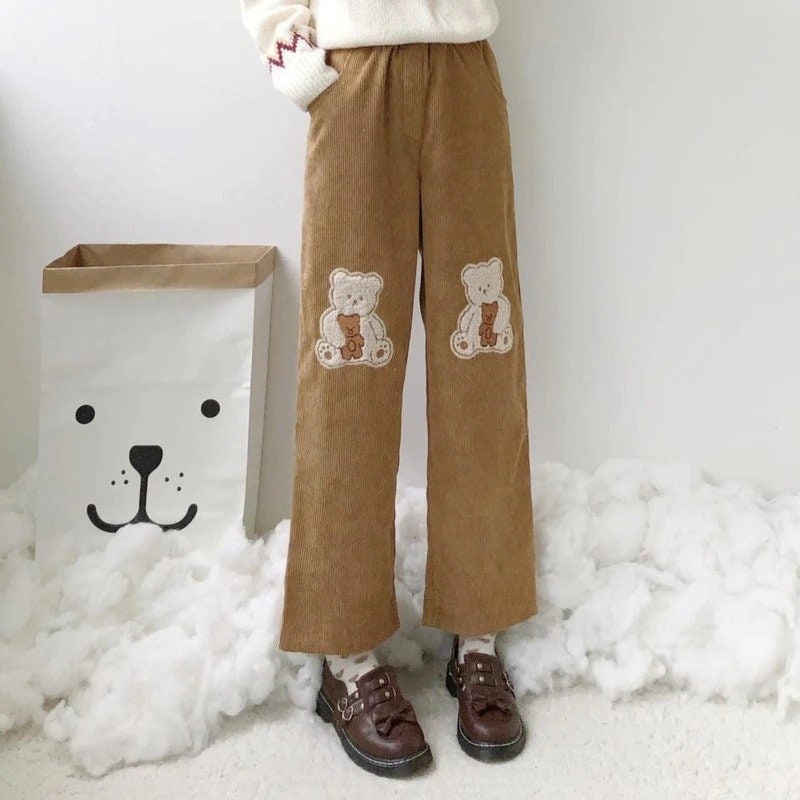 Corduroy Pants Women Spring 2021 Kawaii Pants High Waist - Etsy