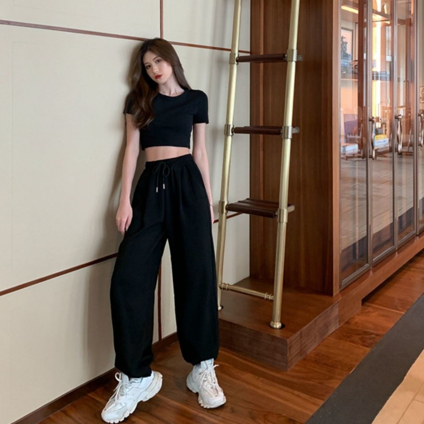 Korean Style Sweatpants Joggers Women Harajuku High Waist Harem Pants  Jogging Casual Loose Trousers Ulzzang All-match -  Hong Kong