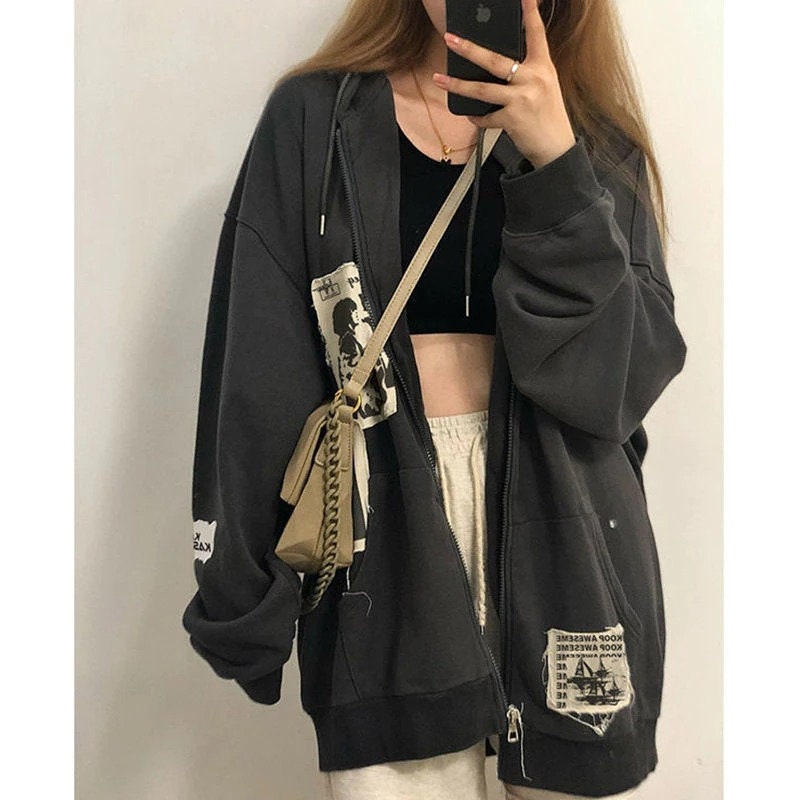 90s Hoodie Baggy - Etsy UK